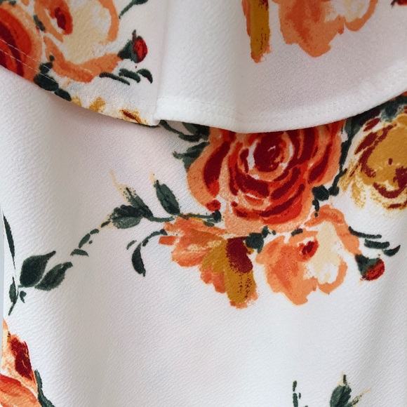 OFF SHOULDER FLORAL MIDI DRESS - Picture 7 of 7